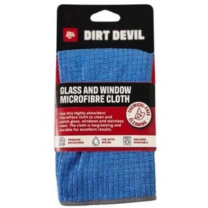 Dirt Devil Glass and Window Microfibre Cloth 30 x 30 cm Blue - Blue by Dirt Devil
