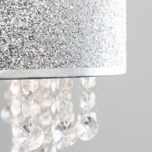 Bonita Silver Ceiling Pendant Droplets Shade - Silver by ValueLights