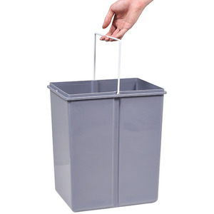 40L Kitchen Double Pull-Out Trash Can Under Cabinet - Grey by Livingandhome