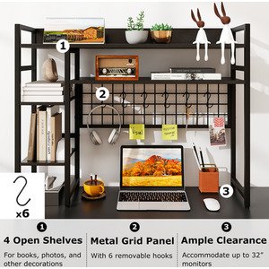 Desktop Display Rack - Black by Costway
