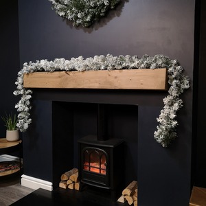 Kaemingk Snowflocked Luxury Christmas Imperial Garland - Green by Samuel Alexander