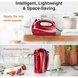 300W Electric Hand Mixer with 3 Attachments by VonShef