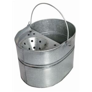 Ashley Galvanised Steel Mop Bucket with Wringer - Silver - Silver by Ashley