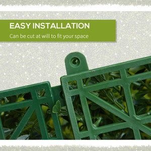 Outsunny 2PCS 50cm x 50cm Artificial Boxwood Wall - Yellow-green by Outsunny