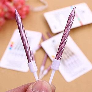 Spiral Candles Cake Topper - Light Pink by Shatchi