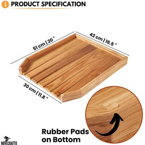 Wooden Draining Board Traditional Belfast Butler Sink - Brown New by NOVECRAFTO