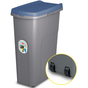 Slim Lift Top Kitchen Recycling Waste Bin - Blue / 40l by Home Centre