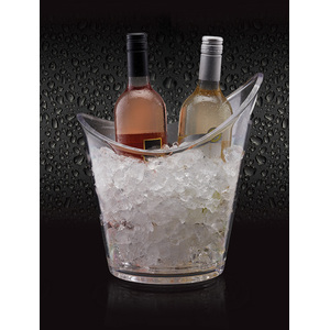 BarCraft Clear Acrylic Drinks Pail Wine Cooler, Labelled - Clear by BarCraft