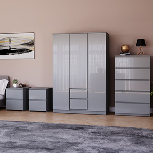 Vida Designs Glinton 4 Piece FSC Bedroom Set - Grey by Vida Designs