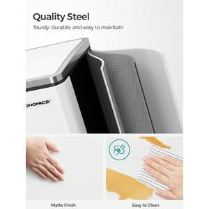 SONGMICS Double Kitchen Bin with Soft-Close Lids - White by SONGMICS