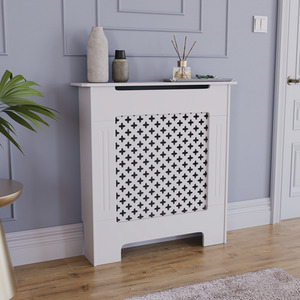 Oxford Radiator Cover - White / 78cm by Vida Designs