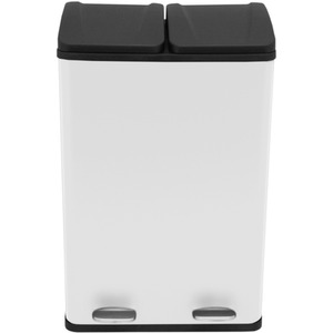 60L Dual Pedal Bin - White by Monstershop