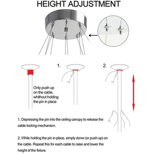 2-Tier Adjustable Crystal LED Pendant Light - Sliver / 30 - 50 cm by Livingandhome