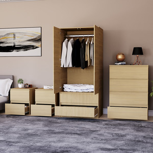 Denver Bedroom Set (2 Drawer Bedside (x2), 4 Drawer Chest, 2 Door Wardrobe) by Vida Designs