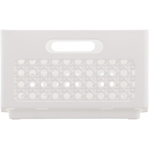 2PCS Expandable Collapsible Plastic Storage Box for Clothes - White by Livingandhome