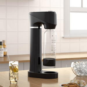 Soda Maker Sparkling Water Machine with 1L Carbonating Bottle - Black by komore