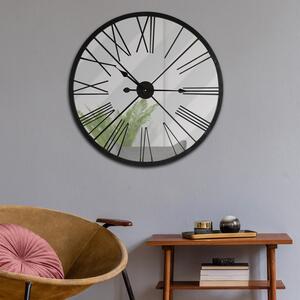 Large Metal Oversized Roman Numerals Wall Clock - Silver / 70cm / 11cm by WALPLUS