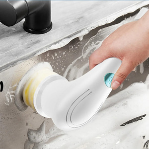 Waterproof 5-in-1 Electric Handheld Cleaning Brush - White by Livingandhome