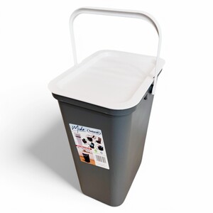 Moda Recycling Bin with Handle - Grey and White