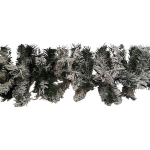 Green Snow Flocked Christmas Garland with 190 Tips - Green by Samuel Alexander