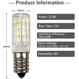 3.3W LED Mini Bulb E14, 6500K by ExtraStar