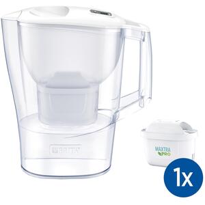 Brita Aluna 2.4L Water Filter Jug including 1 Maxtra Pro cartridges - White by Brita