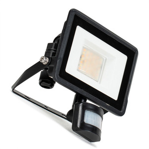 Smart IP44 20W Floodlight with PIR Motion Sensor - Black by ValueLights