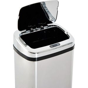 HOMCOM Motion Sensor Stainless Steel Trash Can - Silver by HOMCOM