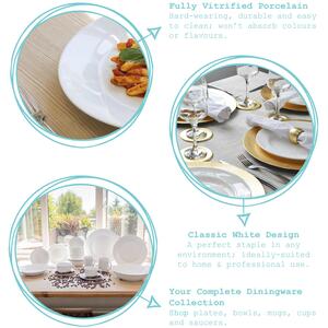 18pc White Porcelain Dinner Set - White by Argon Tableware