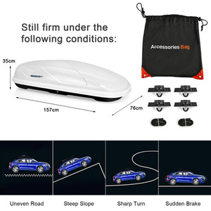 400L Cargo Box Waterproof Rooftop Cargo Carrier by Costway