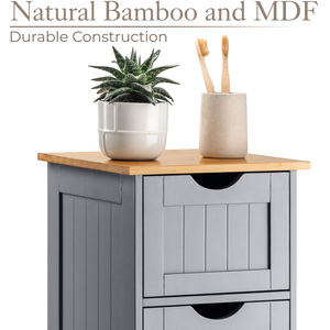 Bathroom 4 Drawer Cabinet - Grey by Christow