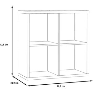 Mauro 2x2 Shelving Unit - Black