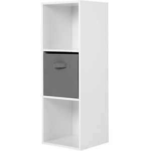 Jane 3x1 Cube Storage Box Shelving with Baskets - White by Home Garden Direct
