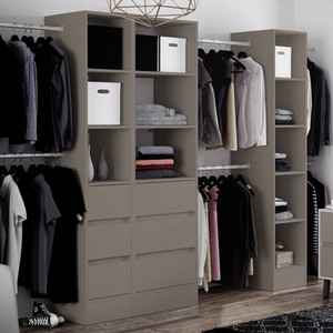 Spacepro 600mm Tower Unit with 3 Drawers - Stone Grey by Spacepro