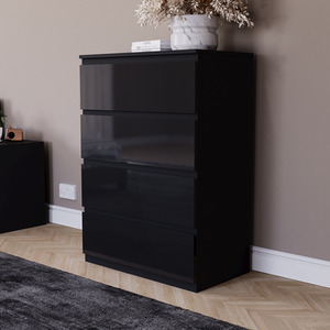 Vida Designs Glinton 4 Piece FSC Bedroom Set - Black by Vida Designs