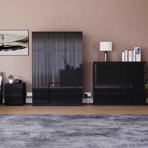 Vida Designs Glinton 3 Piece FSC Bedroom Set - Black by Vida Designs