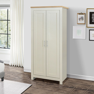 Wooden 4 Piece Furniture Set Wardrobe Chest of Drawers Bedsides Highgate - Cream by Birlea