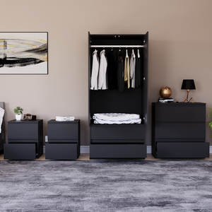 Denver Bedroom Set (2 Drawer Bedside (x2), 3 Drawer Chest, 2 Door Wardrobe) by Vida Designs