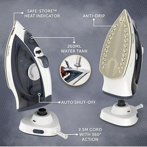 Breville VIN439 Turbo Charge Cordless Iron 2600W Steam Shot Navy - Navy by Breville