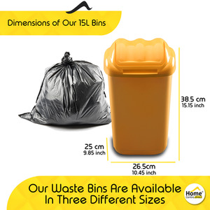 Lift Recycle Plastic Waste Bin 15-30-50L by Home Centre