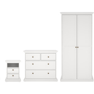 Paris 3 Piece Bedroom Set - White