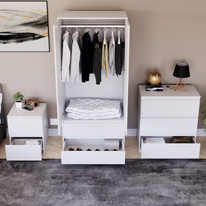 Denver Bedroom Set (2 Drawer Bedside, 3 Drawer Chest, 2 Door 2 Drawer Wardrobe) by Vida Designs