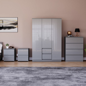 Vida Designs Glinton 4 Piece FSC Bedroom Set - Grey by Vida Designs