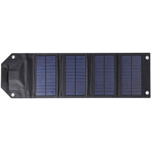 Foldable Camping Solar Powered Charger - Black