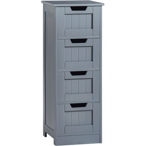 Priano 4 Drawer Freestanding Unit - Light Grey by Vida Designs