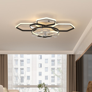 Geometric Ceiling LED Fan Light by komore