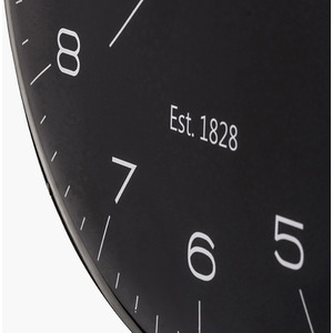 Dome Glass Wall Clock - Black by Pacific Lifestyle