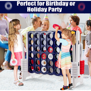 Giant 4 in A Row Family Game Set - Blue by Costway