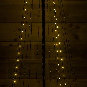 Christmas Pyramid Tree with 580 White and Warm White LEDs - White by Samuel Alexander