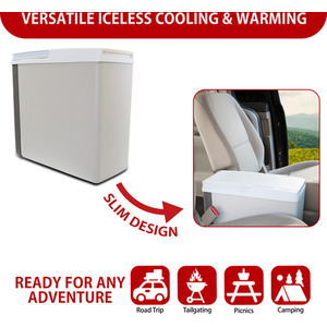 Koolatron 12V Electric Cool Box 42L Portable Cooler Warmer Camping Car Fridge - Grey by Koolatron